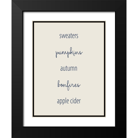 Hayrides and Sweaters 1 Black Modern Wood Framed Art Print with Double Matting by Allen, Kimberly