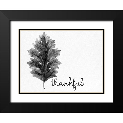 Thankful Black and White Black Modern Wood Framed Art Print with Double Matting by Allen, Kimberly