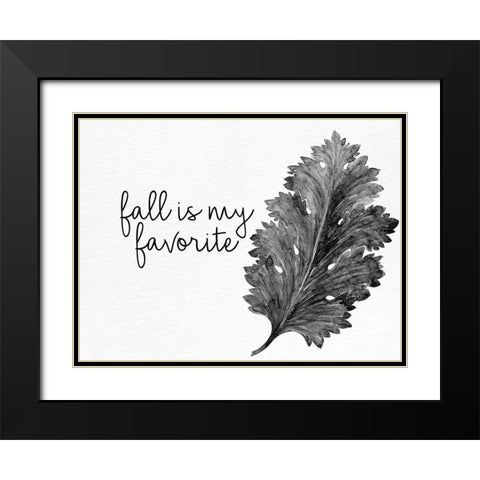 Fall is My Favorite Black and White Black Modern Wood Framed Art Print with Double Matting by Allen, Kimberly