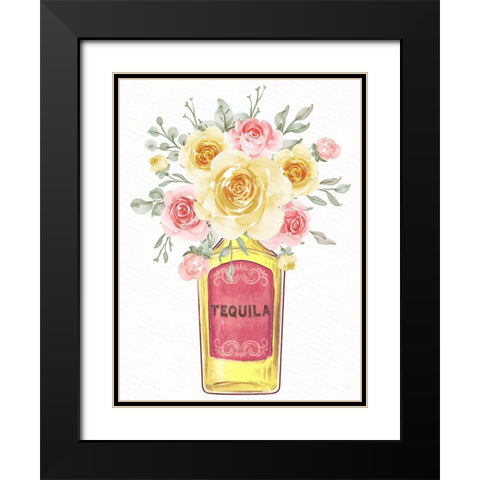 Tequila Floral Black Modern Wood Framed Art Print with Double Matting by Allen, Kimberly
