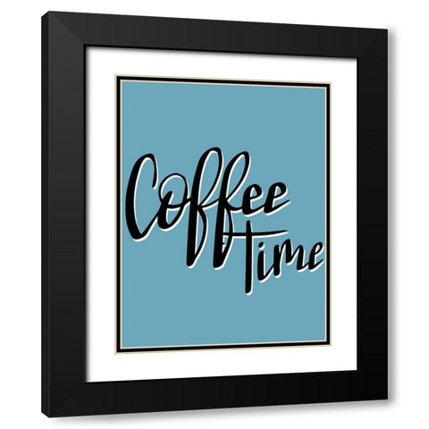 Time for Coffee 1 Black Modern Wood Framed Art Print with Double Matting by Allen, Kimberly