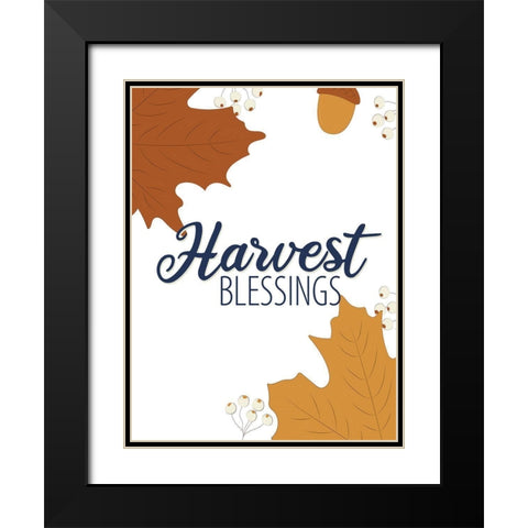 Autumn Harvest 3 Black Modern Wood Framed Art Print with Double Matting by Allen, Kimberly