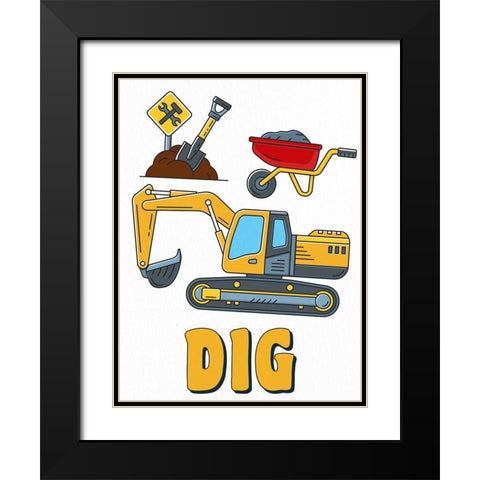 Build 3 Black Modern Wood Framed Art Print with Double Matting by Allen, Kimberly