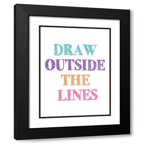 Draw 1 Black Modern Wood Framed Art Print with Double Matting by Allen, Kimberly