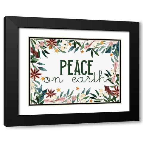 Peace on Earth Black Modern Wood Framed Art Print with Double Matting by Allen, Kimberly