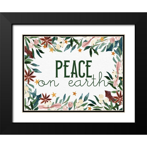 Peace on Earth Black Modern Wood Framed Art Print with Double Matting by Allen, Kimberly