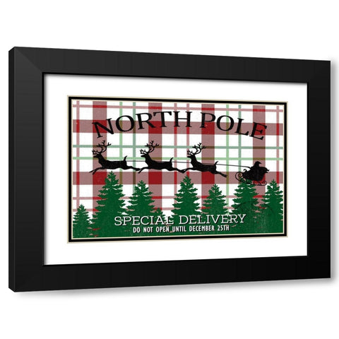 North Pole Black Modern Wood Framed Art Print with Double Matting by Allen, Kimberly