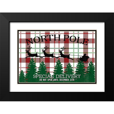 North Pole Black Modern Wood Framed Art Print with Double Matting by Allen, Kimberly