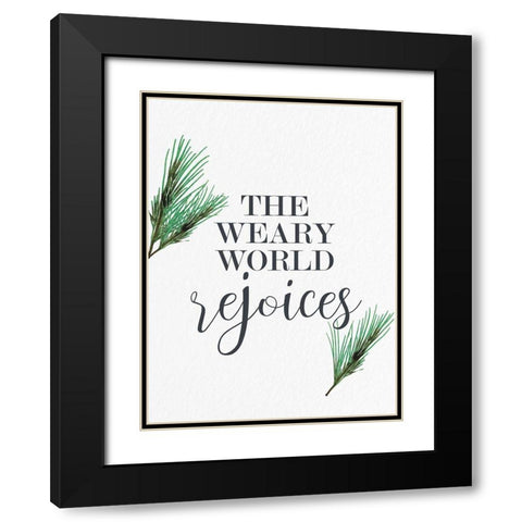 The Weary World Rejoices Black Modern Wood Framed Art Print with Double Matting by Allen, Kimberly