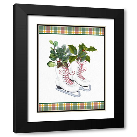 Winter Skate Black Modern Wood Framed Art Print with Double Matting by Allen, Kimberly