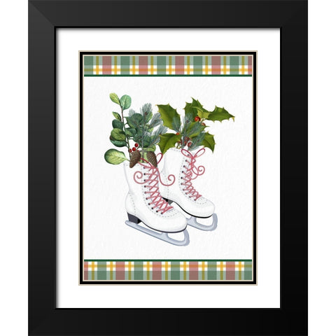 Winter Skate Black Modern Wood Framed Art Print with Double Matting by Allen, Kimberly