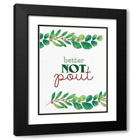 Pout Black Modern Wood Framed Art Print with Double Matting by Allen, Kimberly