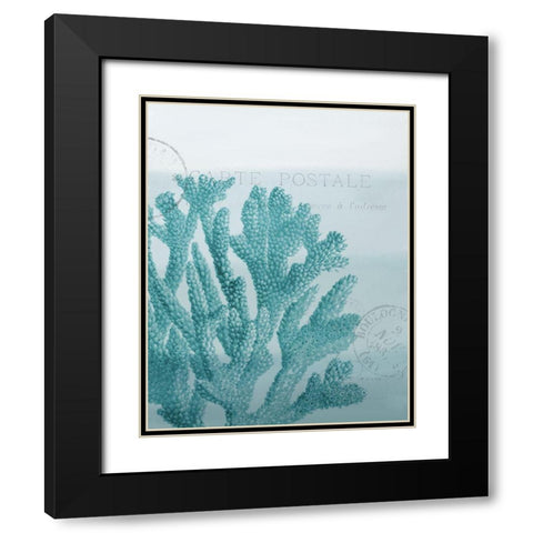 Seaside Card 1 v2 Black Modern Wood Framed Art Print with Double Matting by Allen, Kimberly