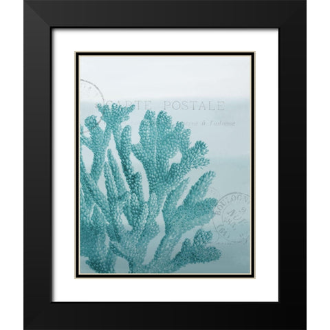 Seaside Card 1 v2 Black Modern Wood Framed Art Print with Double Matting by Allen, Kimberly