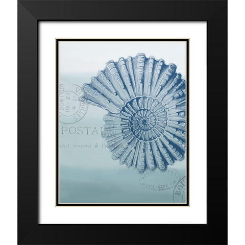 Seaside Card 2 v2 Black Modern Wood Framed Art Print with Double Matting by Allen, Kimberly