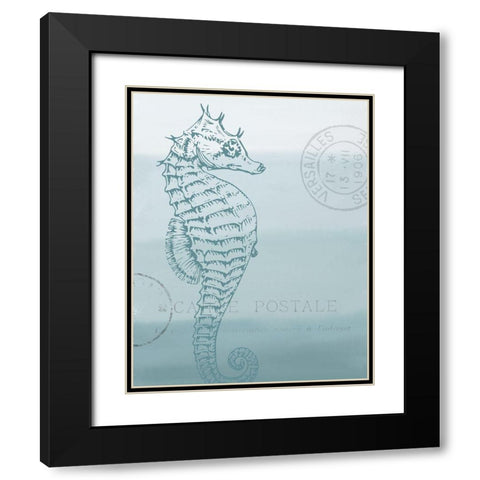 Seaside Card 3 v2 Black Modern Wood Framed Art Print with Double Matting by Allen, Kimberly