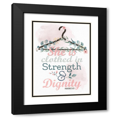 She is Clothed Black Modern Wood Framed Art Print with Double Matting by Allen, Kimberly