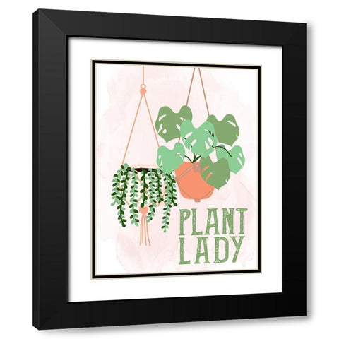 Plant Lady Black Modern Wood Framed Art Print with Double Matting by Allen, Kimberly