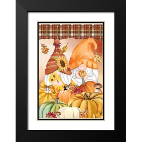 Gnome Fall Black Modern Wood Framed Art Print with Double Matting by Allen, Kimberly