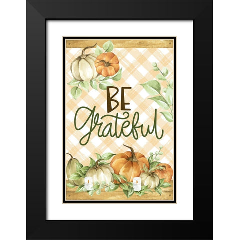 Be Grateful Black Modern Wood Framed Art Print with Double Matting by Allen, Kimberly