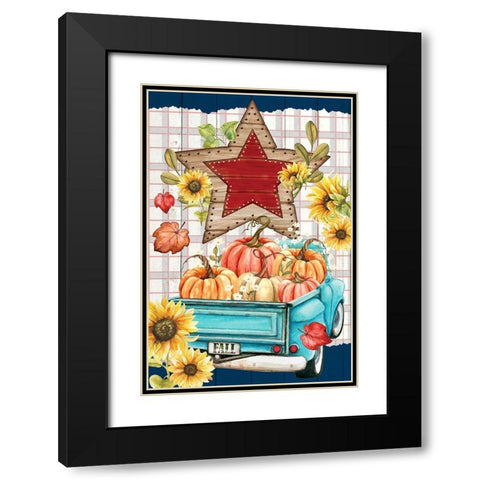 Americana Autumn Black Modern Wood Framed Art Print with Double Matting by Allen, Kimberly