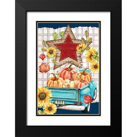 Americana Autumn Black Modern Wood Framed Art Print with Double Matting by Allen, Kimberly