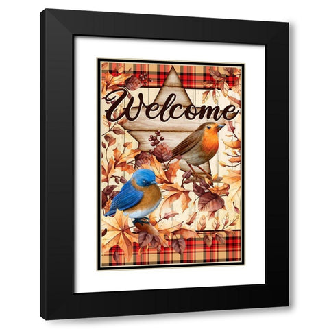 Autumn Song Black Modern Wood Framed Art Print with Double Matting by Allen, Kimberly