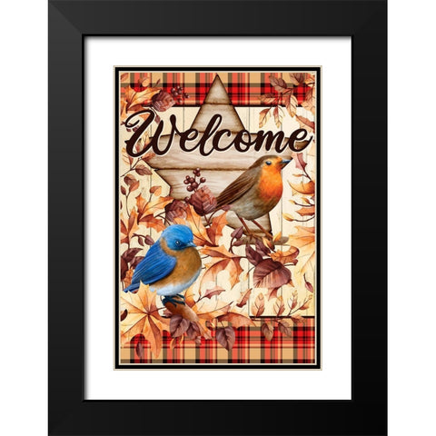 Autumn Song Black Modern Wood Framed Art Print with Double Matting by Allen, Kimberly