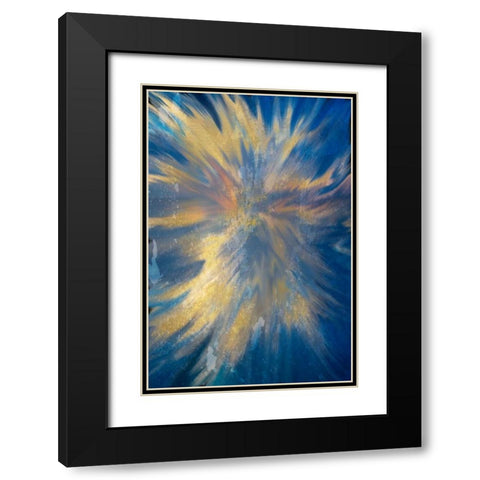 Golden Burst of Light Black Modern Wood Framed Art Print with Double Matting by Allen, Kimberly