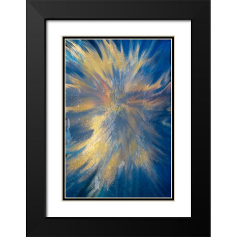 Golden Burst of Light Black Modern Wood Framed Art Print with Double Matting by Allen, Kimberly