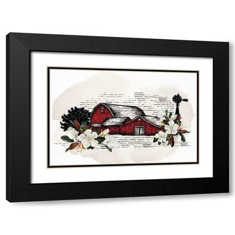 Magnolia Barn Black Modern Wood Framed Art Print with Double Matting by Allen, Kimberly