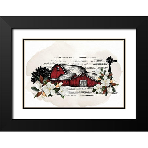 Magnolia Barn Black Modern Wood Framed Art Print with Double Matting by Allen, Kimberly
