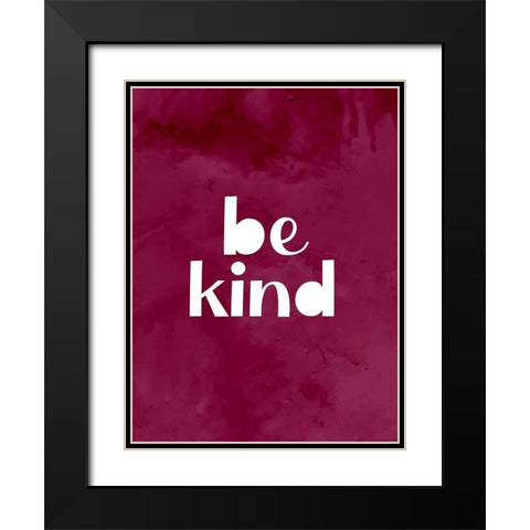 Be Kind Black Modern Wood Framed Art Print with Double Matting by Allen, Kimberly