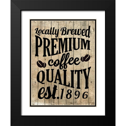 Premium Coffee 1 Black Modern Wood Framed Art Print with Double Matting by Allen, Kimberly