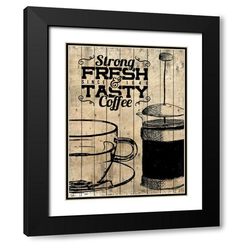 Premium Coffee 2 Black Modern Wood Framed Art Print with Double Matting by Allen, Kimberly