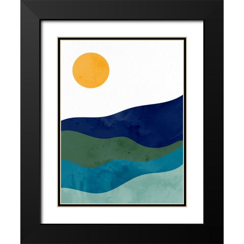 Over the Sun Black Modern Wood Framed Art Print with Double Matting by Allen, Kimberly