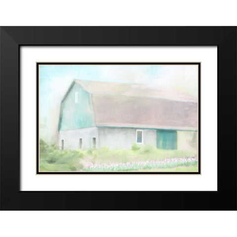 Springtime Barn Black Modern Wood Framed Art Print with Double Matting by Allen, Kimberly