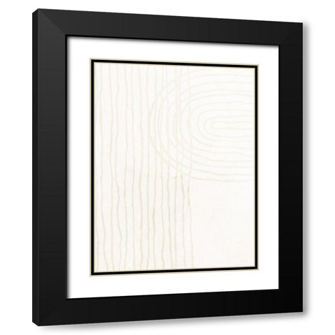 Brushstrokes 1 Black Modern Wood Framed Art Print with Double Matting by Allen, Kimberly
