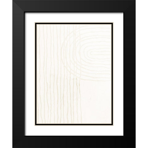 Brushstrokes 1 Black Modern Wood Framed Art Print with Double Matting by Allen, Kimberly
