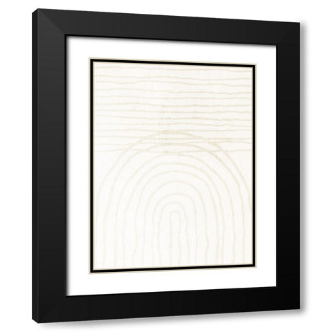 Brushstrokes 2 Black Modern Wood Framed Art Print with Double Matting by Allen, Kimberly