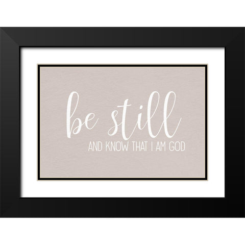 Be Still and Know Springs Black Modern Wood Framed Art Print with Double Matting by Allen, Kimberly