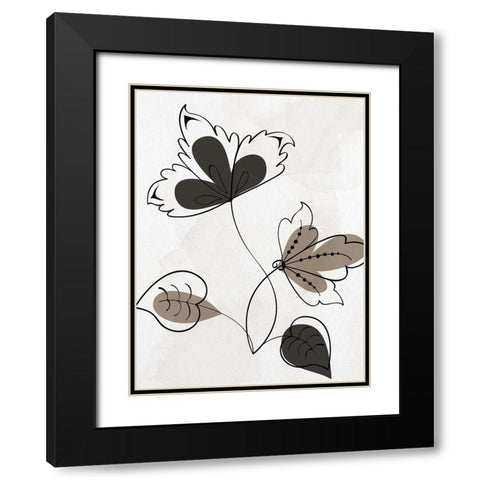 Folk 2 Black Modern Wood Framed Art Print with Double Matting by Allen, Kimberly