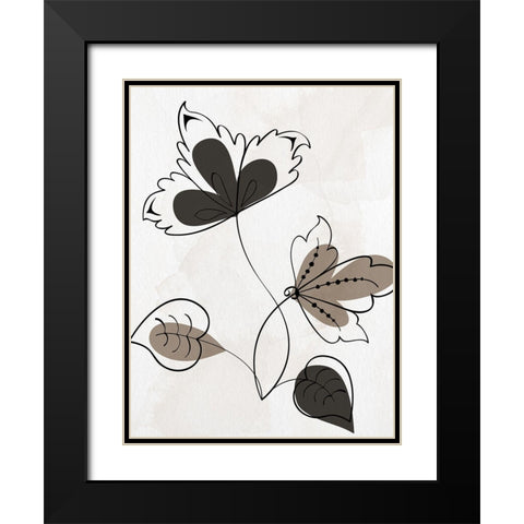 Folk 2 Black Modern Wood Framed Art Print with Double Matting by Allen, Kimberly