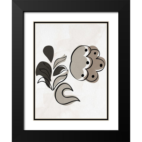 Folk 3 Black Modern Wood Framed Art Print with Double Matting by Allen, Kimberly
