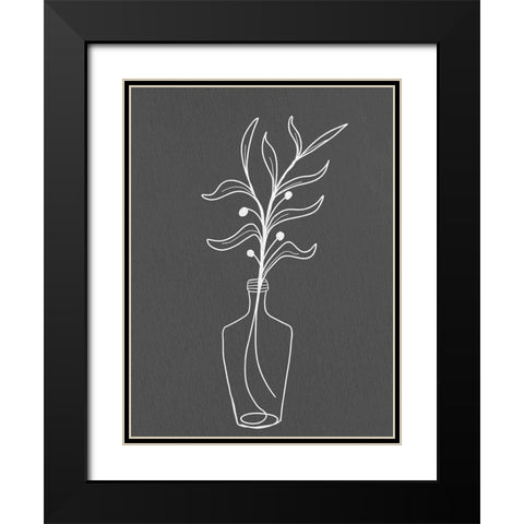 Modern Vase 1 Black Modern Wood Framed Art Print with Double Matting by Allen, Kimberly