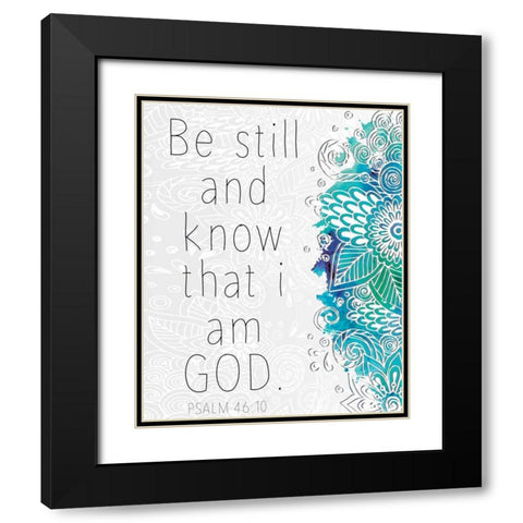 Be Still Black Modern Wood Framed Art Print with Double Matting by Allen, Kimberly