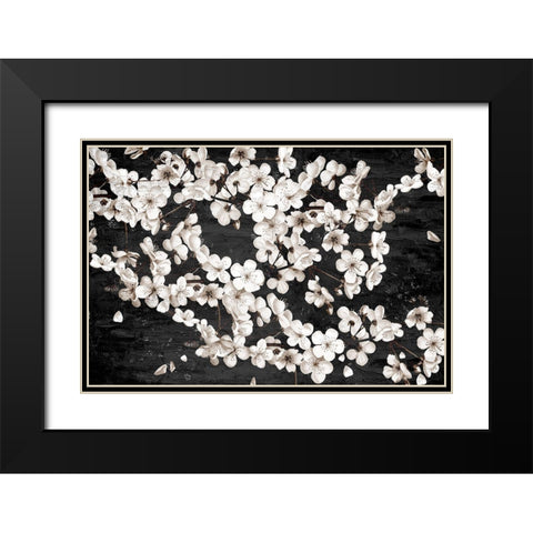 Magnolia Branches Black Modern Wood Framed Art Print with Double Matting by Allen, Kimberly