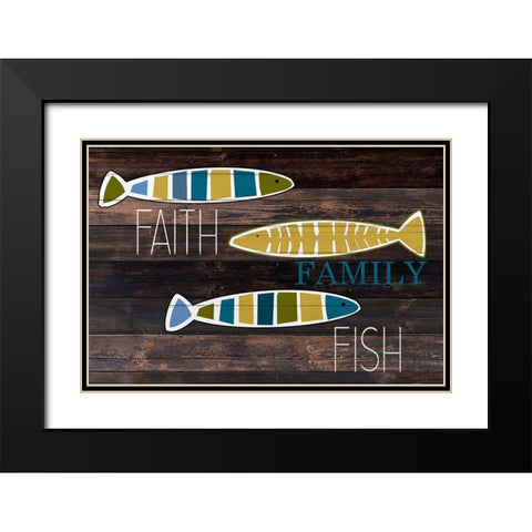 Faith Fish 1 Black Modern Wood Framed Art Print with Double Matting by Allen, Kimberly