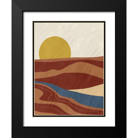 Desert Sun 1 Black Modern Wood Framed Art Print with Double Matting by Allen, Kimberly