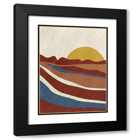 Desert Sun 2 Black Modern Wood Framed Art Print with Double Matting by Allen, Kimberly